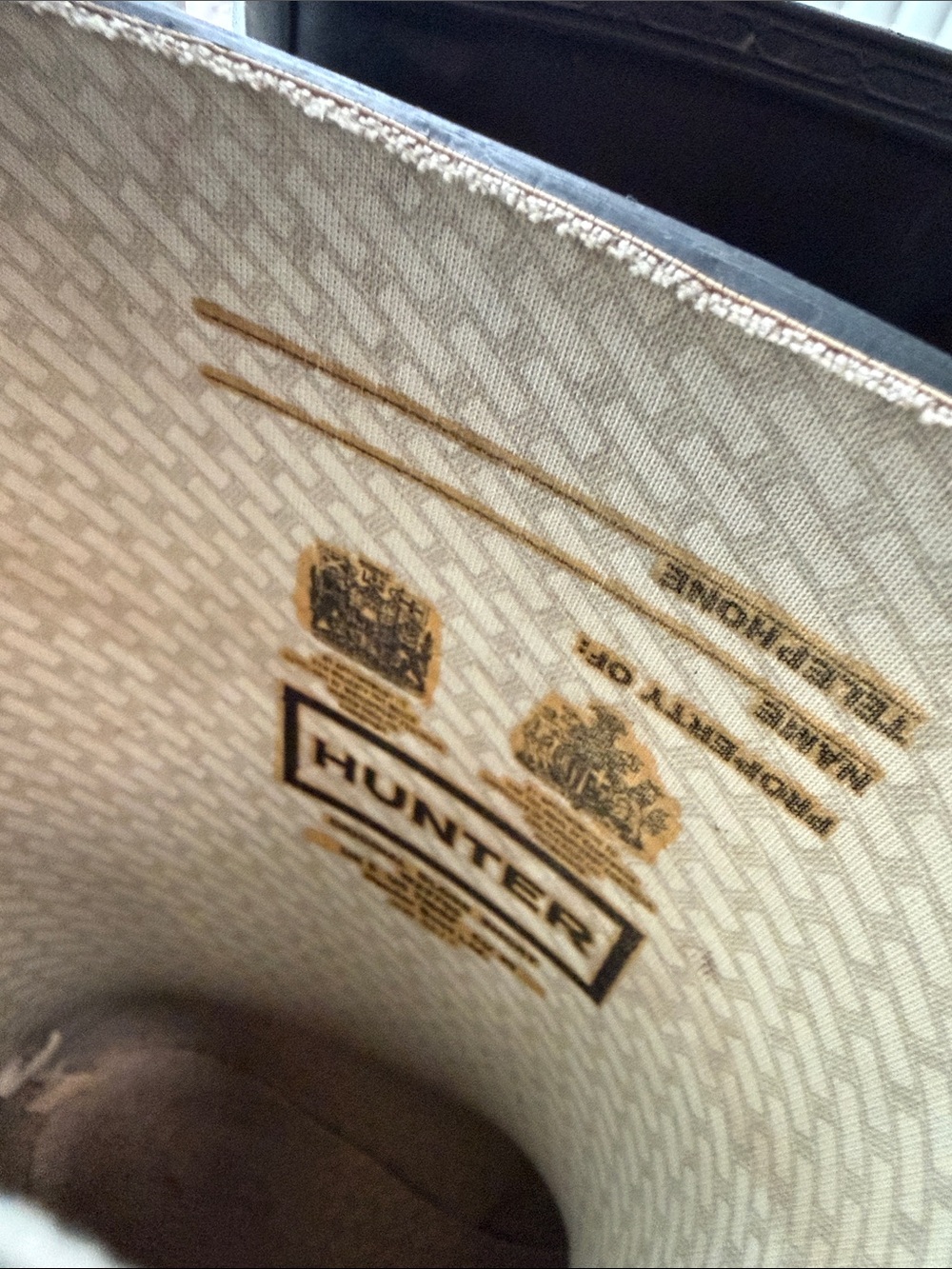 Hunter Black Rubber Rain Boots with Logo - Picture 6 of 6